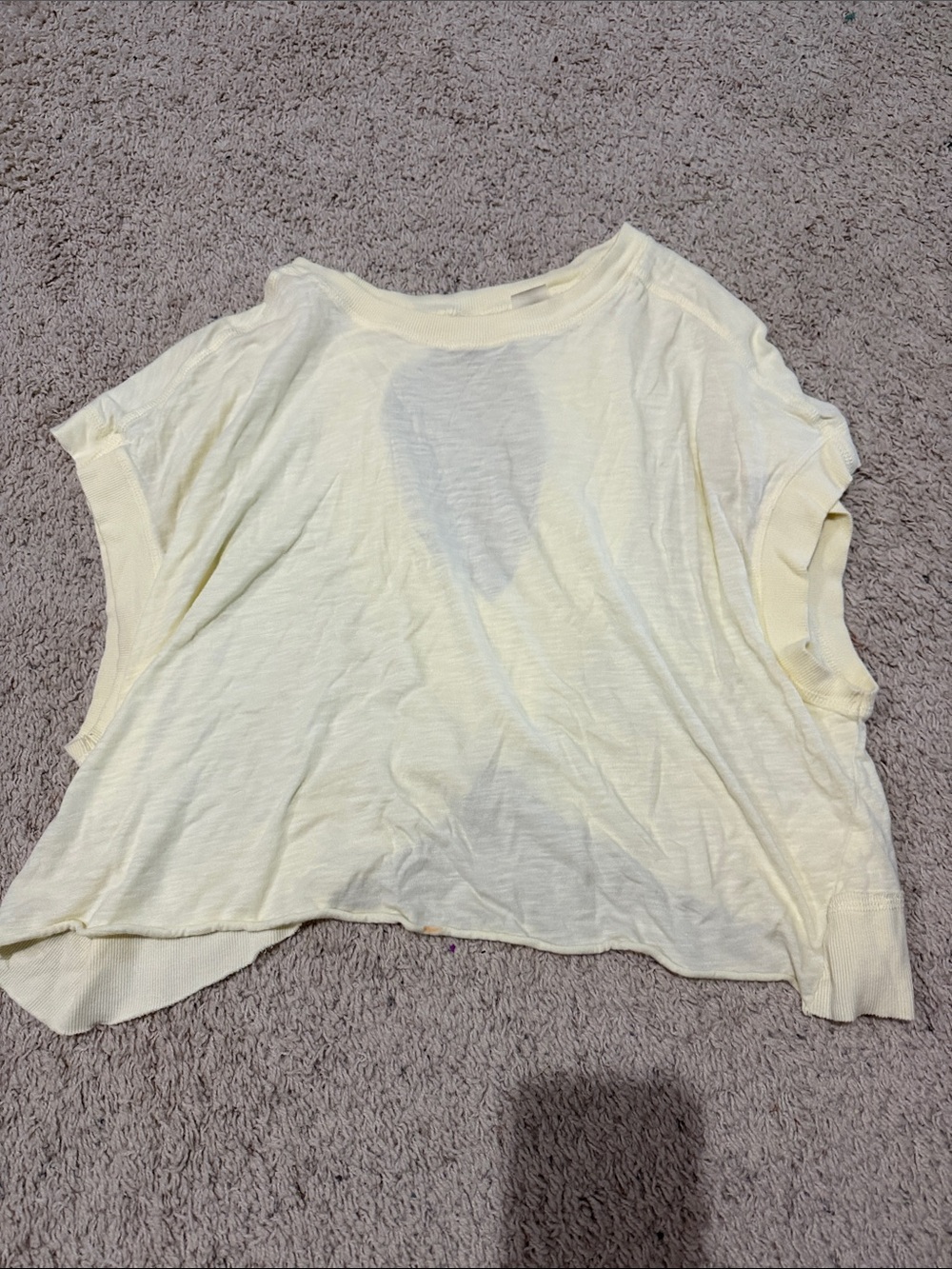 Light Cream Women's Relaxed Crop Tee